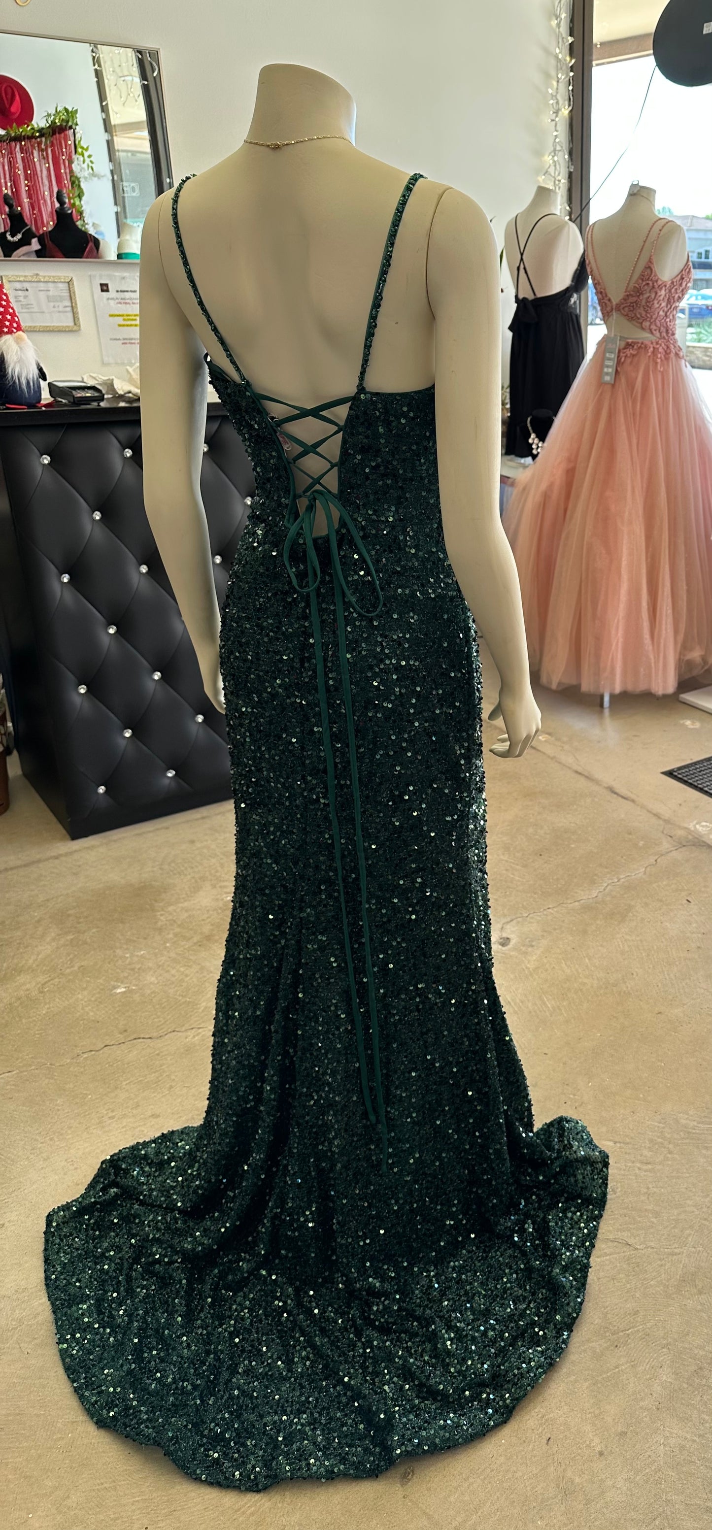 Emerald Shimmer Dress