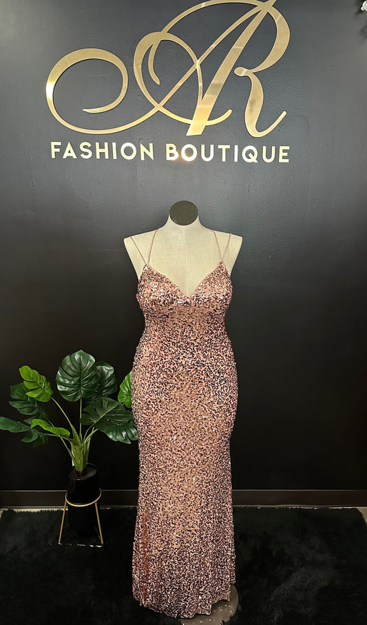 Rose Gold Disco Ball Dress