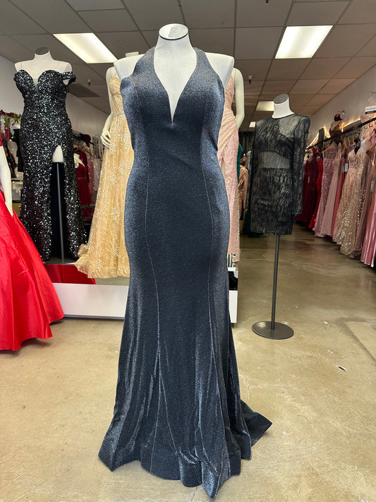 Charcoal Metallic Formal Dress