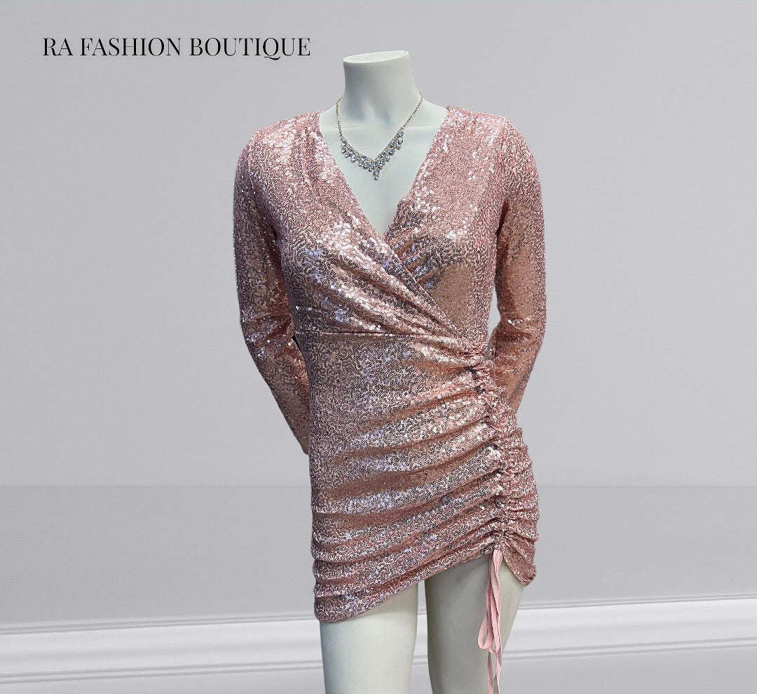 Sequin Baby Pink Dress