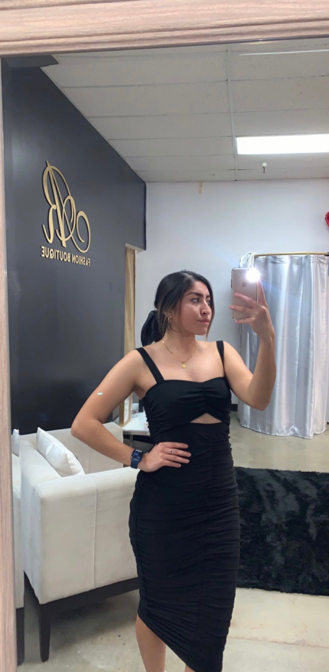 Two in One Bodycon Black Dress