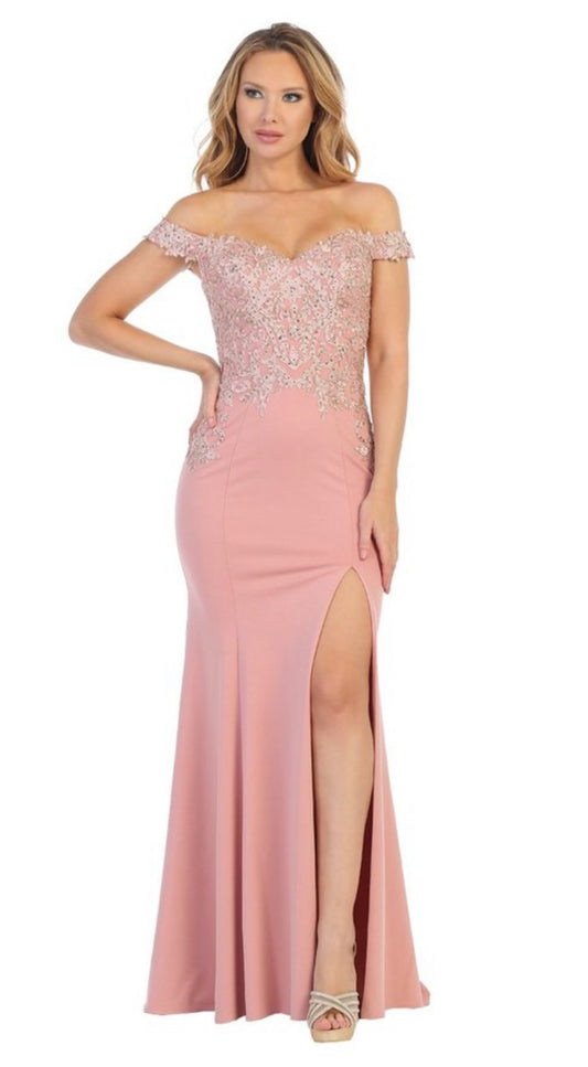 Dusty Rose Formal Dress